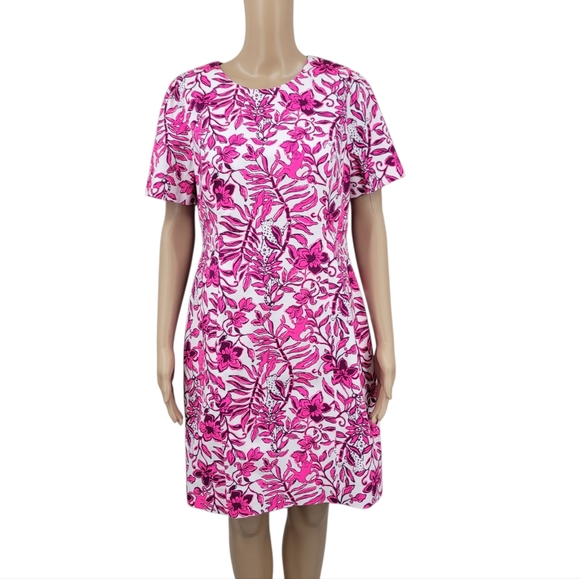 Lilly Pulitzer Mila Short Sleeve Shift Dress Elderflower Blossom Lil Escape - Picture 3 of 14